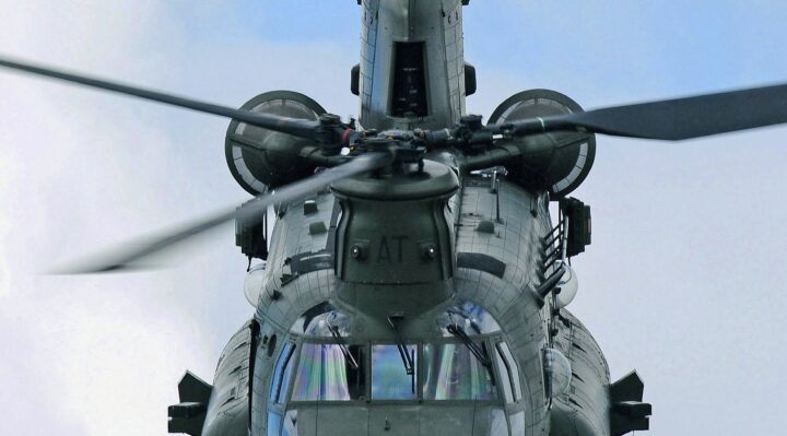 Chinook helicopters 
Apaches